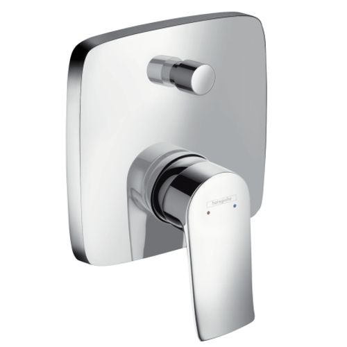 Hansgrohe-HG-Wannenmischer-Unterputz-Metris-F-Set-eckig-chr-m-Sicherungskombination-31451000 gallery number 1